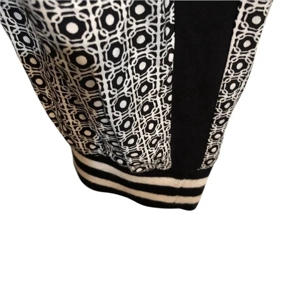 Vanilla Star size large Black & White print silky joggers black tux strip - Picture 8 of 14